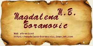 Magdalena Boranović vizit kartica